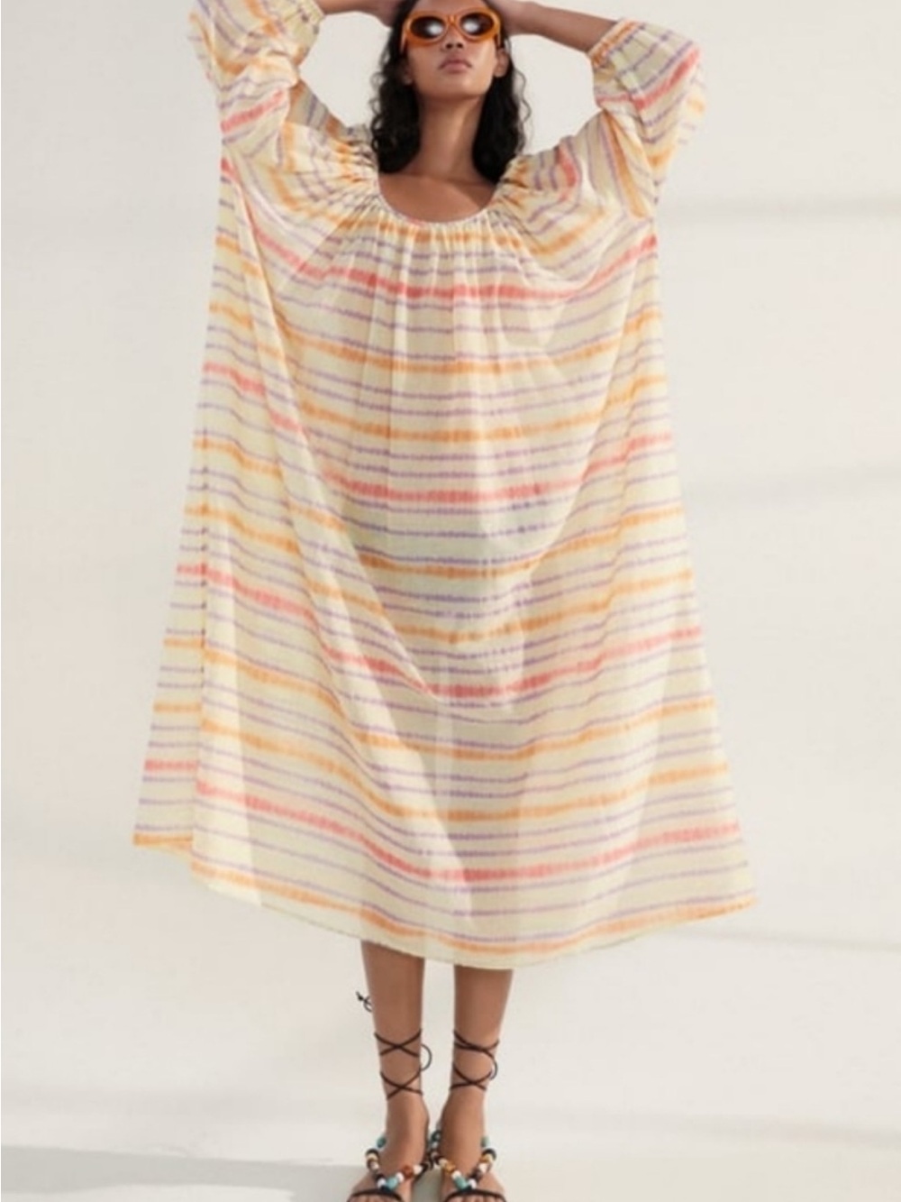 Zara Multicolour stripe Kaftan / Maxi dress XS-XL